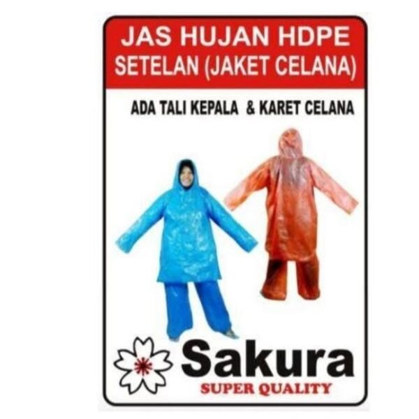 Jas Hujan Sakura Setelan